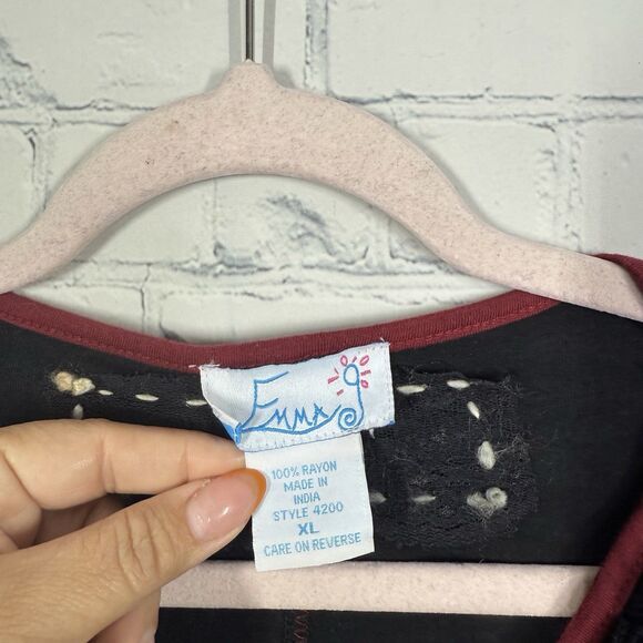 Emma G Babydoll Mini Dress Women Size XL Flowy Gothic Whimsigoth Witchy Vampire - Picture 9 of 12